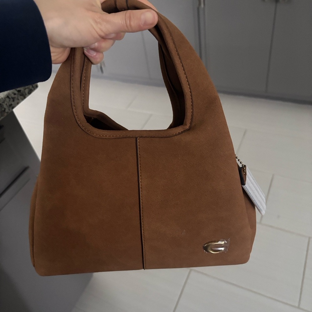 Coach Tan Suede Shoulder Bag 23